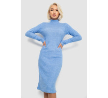 Платье повседневное утепленное, цвет голубой, 257R115