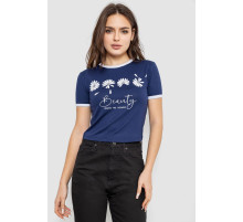 Футболка-топ жіноча з принтом, колір синій, 244R604