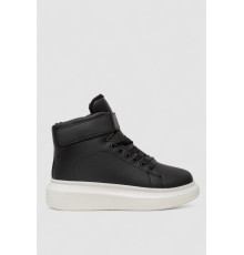 Кросівки жіночі зимові на хутрі, колір чорно-білий, 248RA2252 Кросівки жіночі зимові на хутрі, колір чорно-білий, 248RA2252