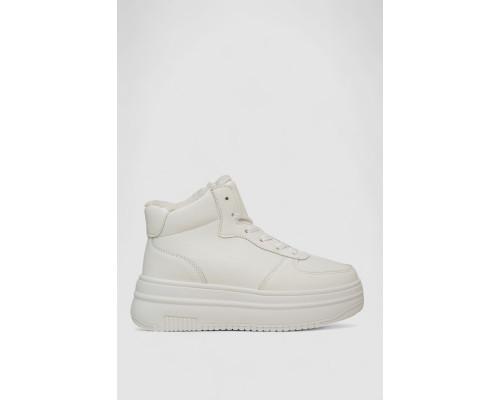 Кросівки жіночі зимові на хутрі, колір білий, 248RAM019