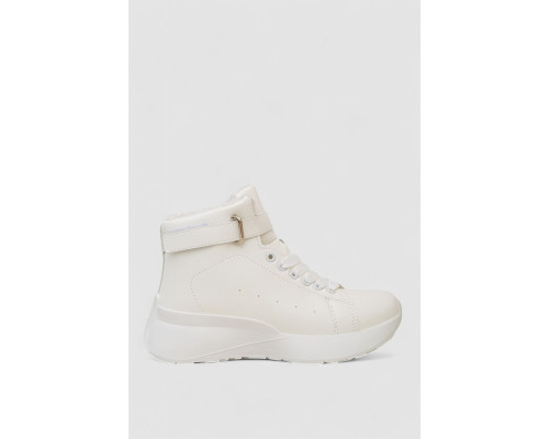 Ботинки женские зимние на меху, цвет белый, 248RXM26