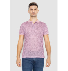 Поло мужское с принтом, цвет светло-сиреневый, 247R316