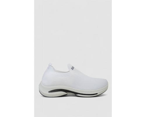 Слипоны мужские текстиль, цвет белый, 243R777-A1031