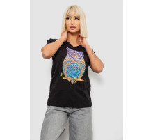 Футболка жіноча з принтом, колір чорний, 244R2804