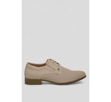 Туфлі чоловічі з перфорацією, колір темно-бежевий, 243RC1593