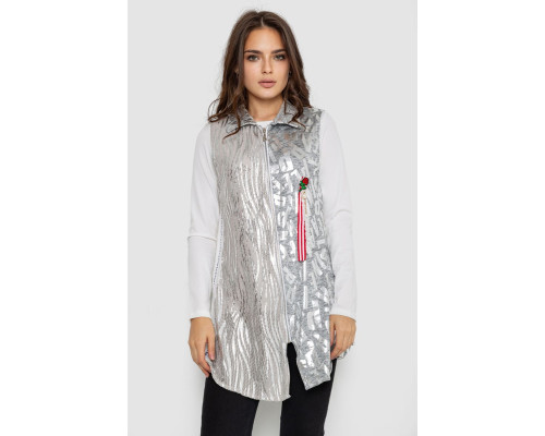 Сукня на блискавці в комплекті з лонгслівом, колір сірий, 247R16959