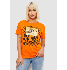 Футболка жіноча з принтом, колір помаранчевий, 244R2805