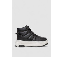 Кросівки жіночі зимові на хутрі, колір чорно-білий, 248RAM013