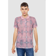 Поло мужское с принтом, цвет пудрово-серый, 247R318