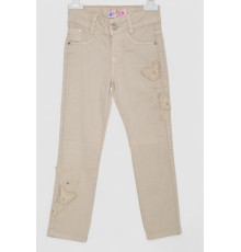 Джинсы для девочек, цвет бежевый, 247R10038