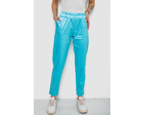 Штаны женские, цвет бирюзовый, 238R317