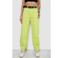 Джинсы женские балоны, цвет салатовый, 182R00315