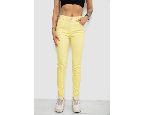 Джинсы женские, цвет желтый, 182R1329