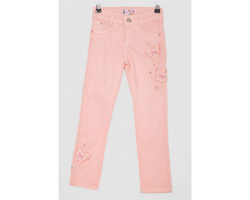 Джинси для дівчаток, колір персиковий, 247R10017