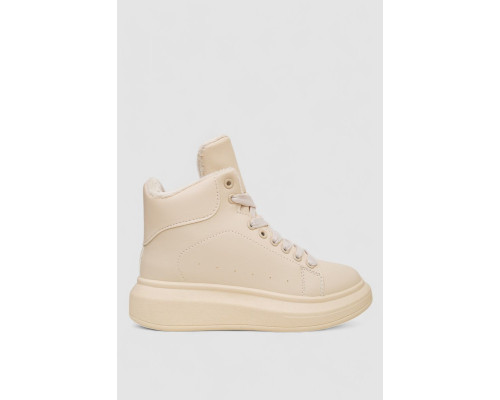 Кросівки жіночі зимові на хутрі, колір бежевий, 248RA2254