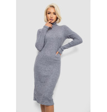 Платье повседневное утепленное, цвет серый, 257R115