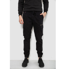 Штаны мужские однотонные, цвет черный, 244R1641