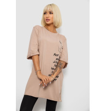 Футболка жіноча з принтом, колір бежевий, 244R2008