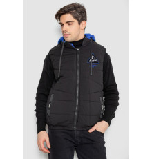 Жилетка чоловіча демісезонна двостороння, колір чорно-синій, 244R99002