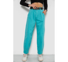 Джинси жіночі балони, колір бірюзовий, 0R00276