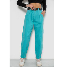 Джинси жіночі балони, колір бірюзовий, 0R00276