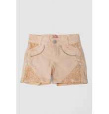 Шорти джинсові для дівчинки, колір бежевий, 247R10033