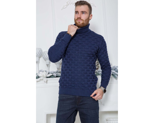 Свитер мужской, цвет джинс, 161R602
