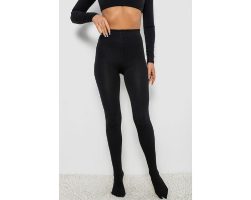 Колготы женские утепленные на флисе, цвет черный, 139RB868W