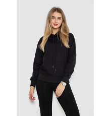 Худи женский на флисе, цвет черный, 242R053