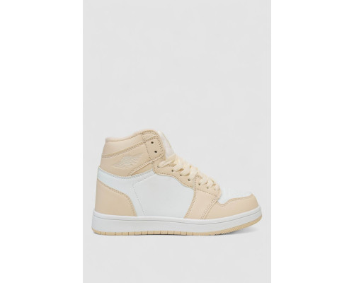 Кросівки жіночі зимові на хутрі, колір біло-бежевий, 248RHB470