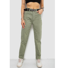 Джинси жіночі MOM, колір оливковий, 182R00296