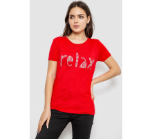 Футболка жіноча з принтом, колір червоний, 244R610