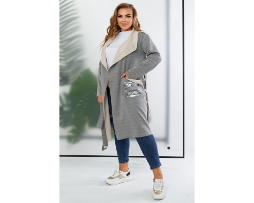 Кардиган жіночий, колір сірий, 257R5012