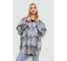 Сорочка жіноча в клітинку, колір сіро-червоний, 257R505