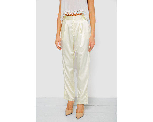 Штани жіночі літні ошатні, колір світло-жовтий, 244R351