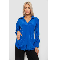 Блуза однотонна, колір електрик, 230R1162