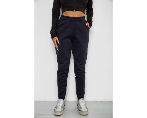 Спортивні штани жіночі на флісі, колір синій, 238R57013