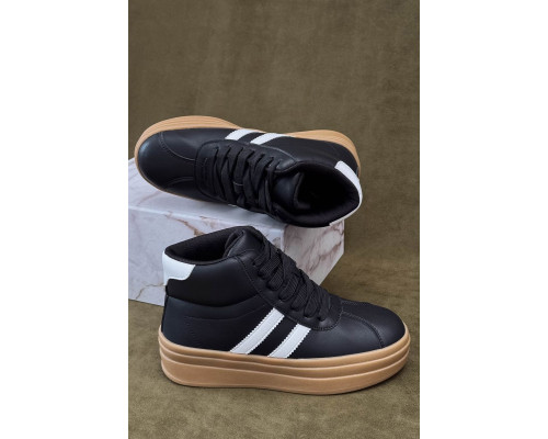 Кроссовки женские демисезонные, цвет черно-белый, 248RWA160