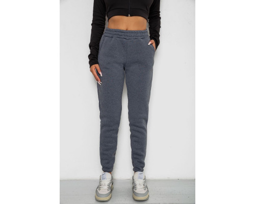 Спортивні штани жіночі на флісі, колір сірий, 238R57012