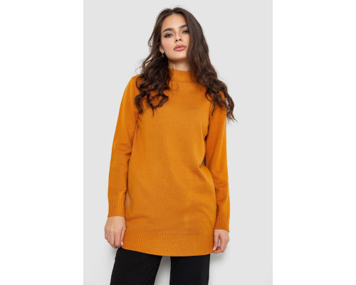 Свитер женский однотонный, цвет горчичный, 244R5550