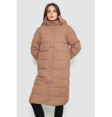 Куртка женская удлиненная, цвет бежевый, 207R006