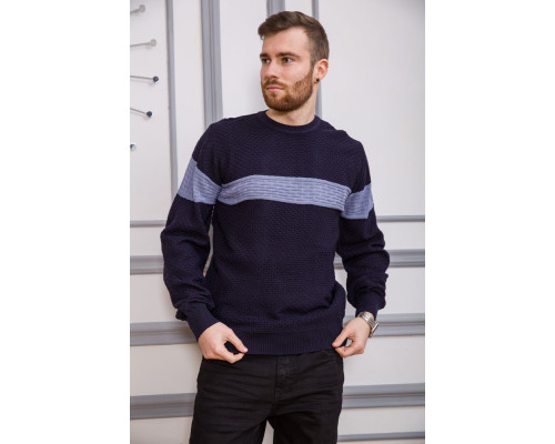 Свитер мужской, цвет сине-голубой, 161R730