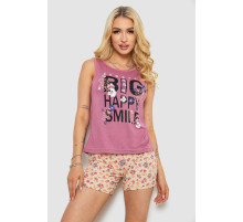 Пижама женская с принтом, цвет пудровый, 243R24481