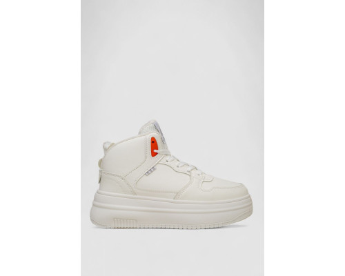 Кроссовки женские зимние на меху, цвет бело-оранжевый, 248RAM09