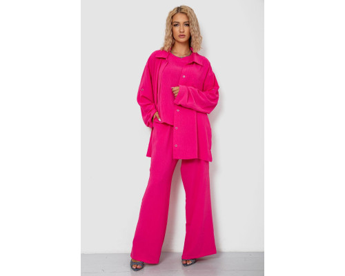 Костюм жіночий трійка, колір рожевий, 102R5255