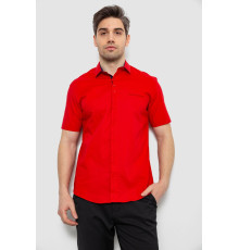 Чоловіча сорочка однотонна, колір червоний, 186R7069