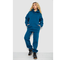 Спортивний костюм жіночий на флісі, колір петроль, 102R7711