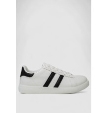 Кросівки жіночі шкіра, колір біло-чорний, 248RL2420-5