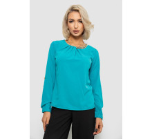 Блуза однотонная, цвет бирюзовый, 230R306