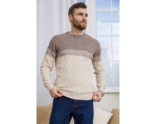 Светр чоловічий, колір бежево-молочний, 161R677
